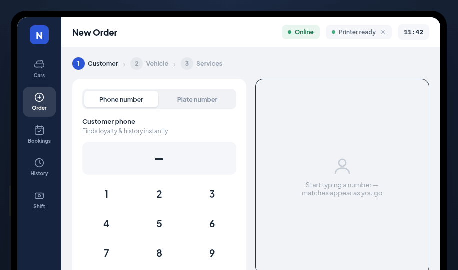 Spark POS new order